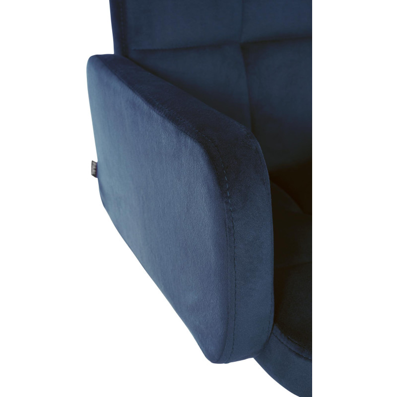 Conjunto de 2 banquetas de bar Los Angeles em veludo branco e azul