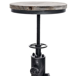 Ensemble de 2 tabourets de bar Lumos, bois argenté antique