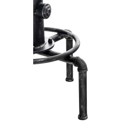 Set di 2 sgabelli da bar Lumos, legno argento anticato