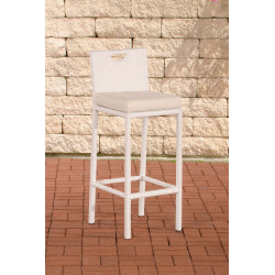 Tabouret de bar Mari crème blanc