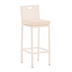 Tabouret de bar Mari crème blanc