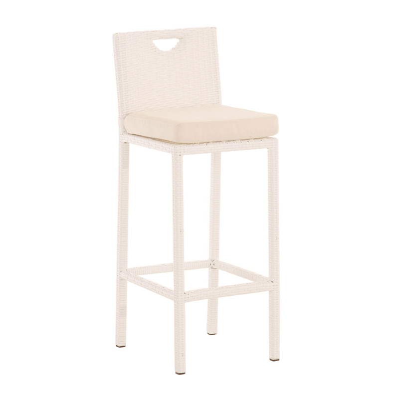 Tabouret de bar Mari crème blanc