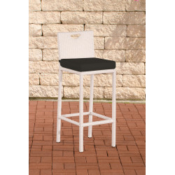 Tabouret de bar Mari, blanc anthracite