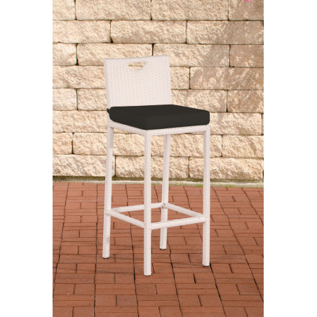 Tabouret de bar Mari, blanc anthracite