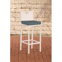 Tabouret de bar Mari gris fer blanc