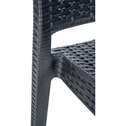 Ensemble de 4 tabourets de bar Jamaica, gris foncé