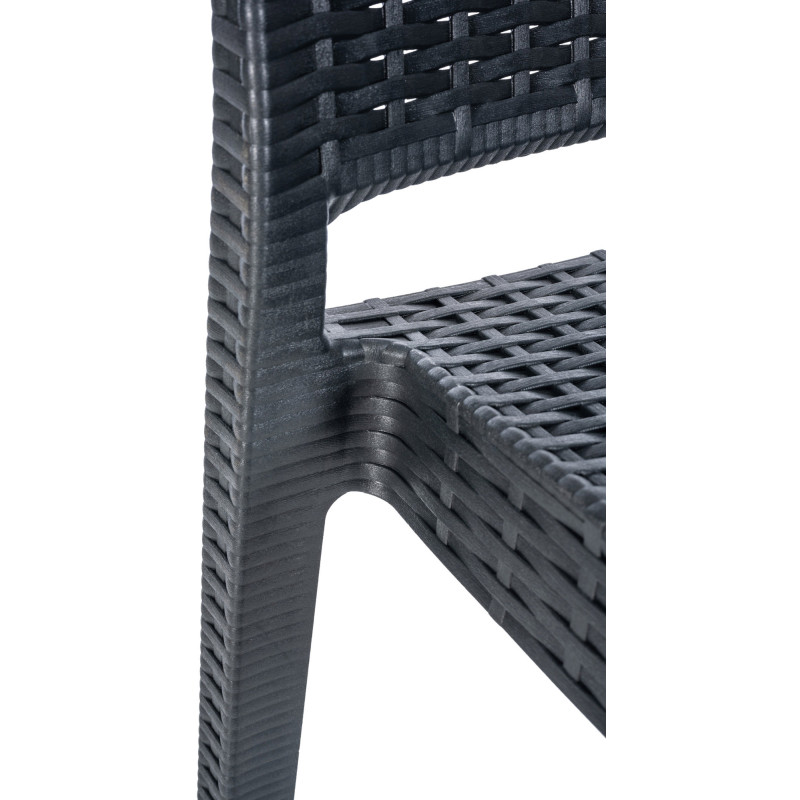 Ensemble de 4 tabourets de bar Jamaica, gris foncé