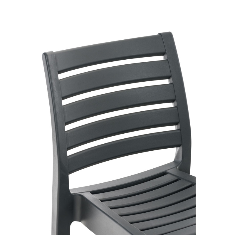 Ensemble de 4 tabourets de bar Ares, gris foncé