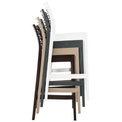 Conjunto de 4 banquetas Ares, cinza escuro