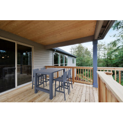 Conjunto de 4 banquetas Ares, cinza escuro