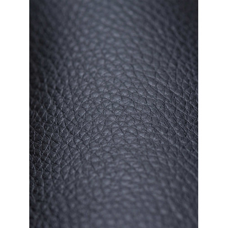 Tabouret de bar Foley, similicuir, chêne, noir