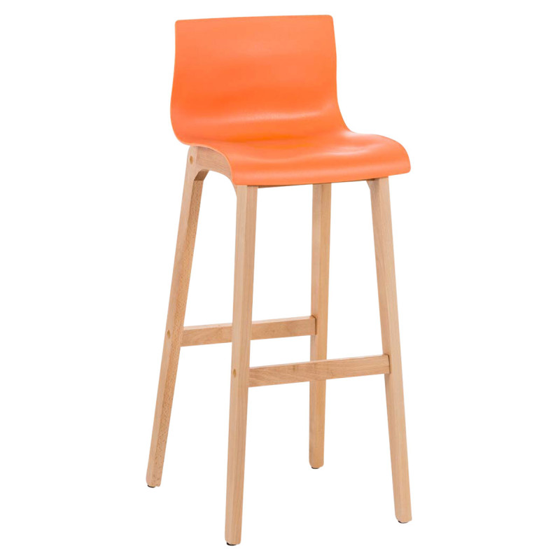 Tabouret de bar à 4 pieds Hoover Natura orange