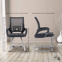 Chaise visiteur Eureka noire