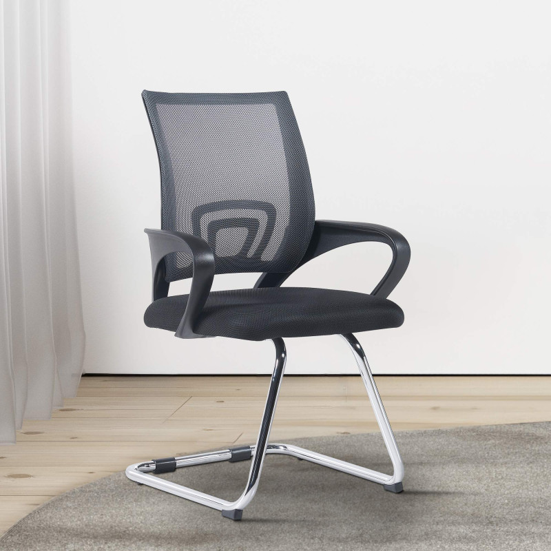 Chaise visiteur Eureka grise