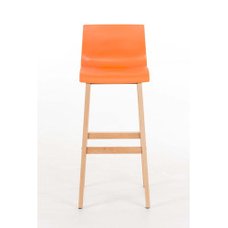 Tabouret de bar à 4 pieds Hoover Natura orange