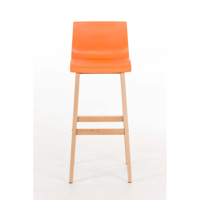 Tabouret de bar à 4 pieds Hoover Natura orange