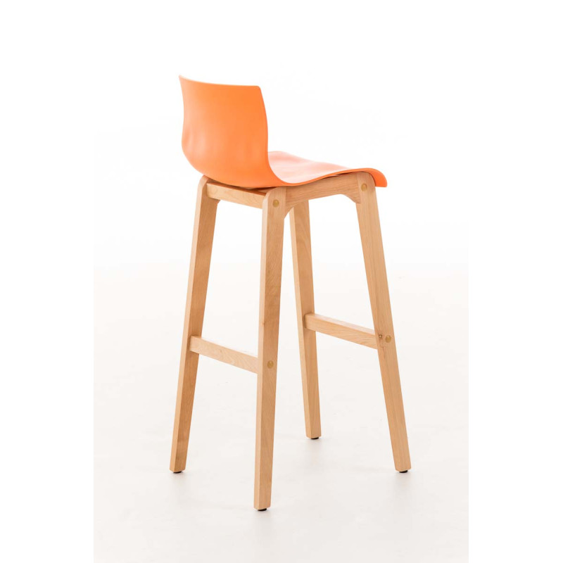 Tabouret de bar à 4 pieds Hoover Natura orange