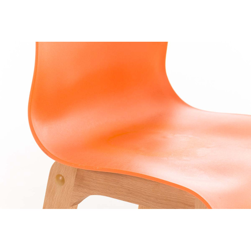 Tabouret de bar à 4 pieds Hoover Natura orange