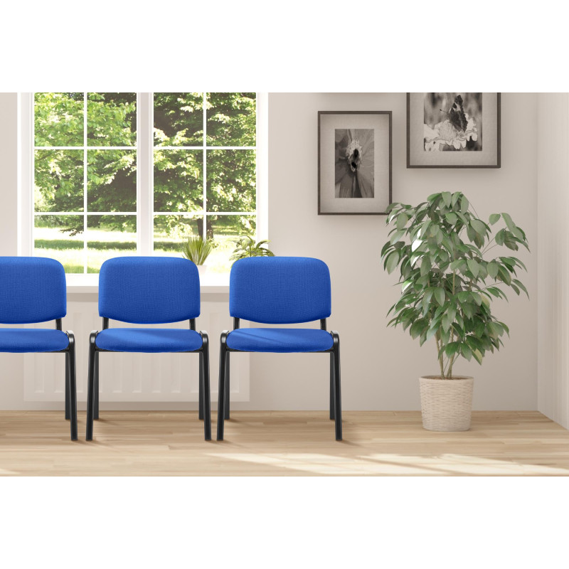 Chaise visiteur Ken en tissu bleu