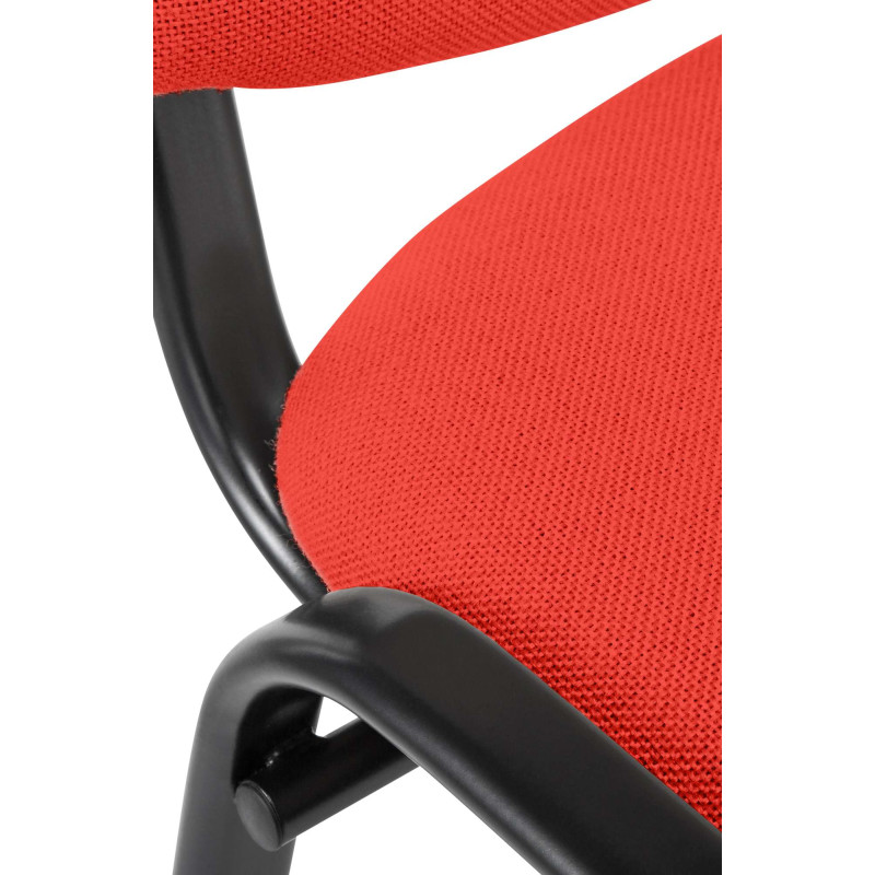 Chaise visiteur Ken en tissu rouge