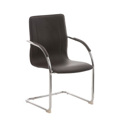 Chaise visiteur Melina marron