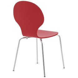 Lot de 2 chaises visiteurs Diego rouge