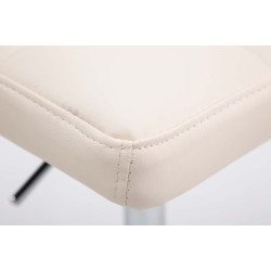 Lot de 2 chaises longues Palma V2 en cuir artificiel crème