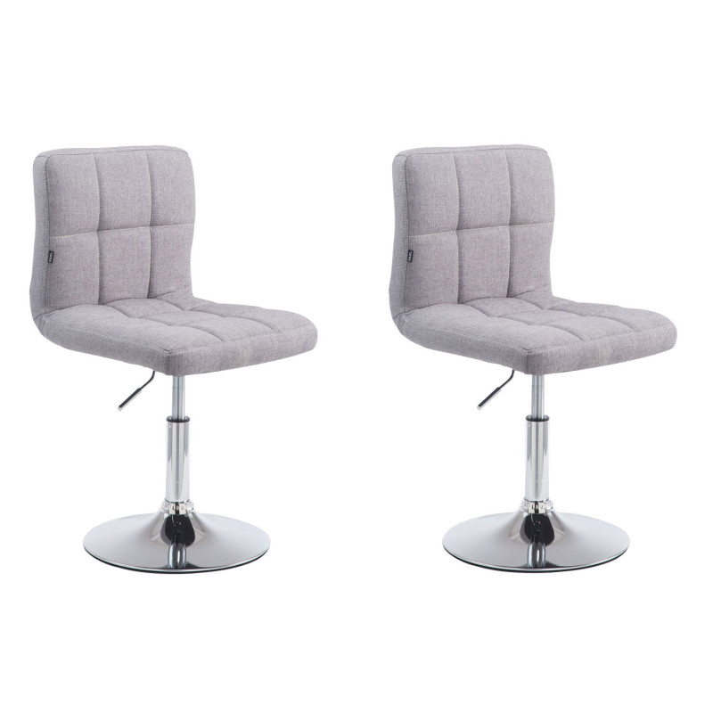 Lot de 2 chaises longues Palma V2 tissu gris
