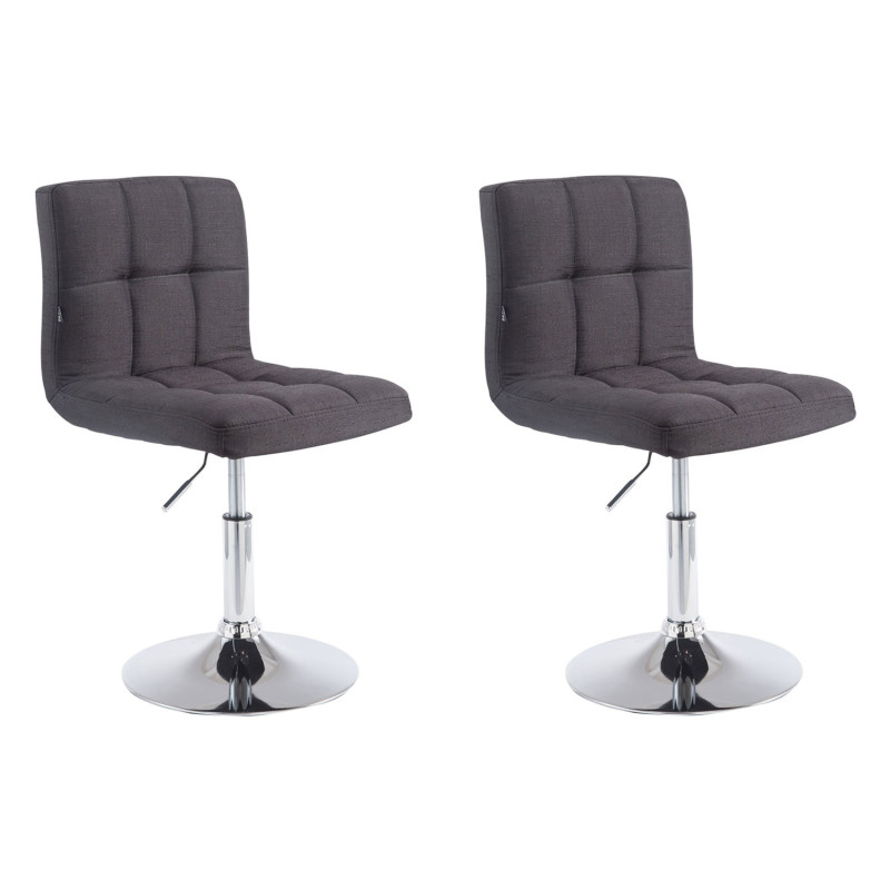 Lot de 2 chaises longues Palma V2 tissu noir