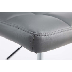 Lot de 2 chaises longues Palma V2 simili cuir gris