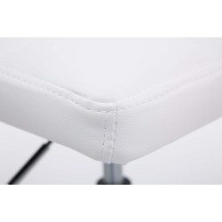 Lot de 2 chaises longues Palma V2 en similicuir blanc