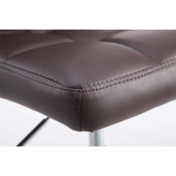 Lot de 2 chaises longues Palma V2 en similicuir marron