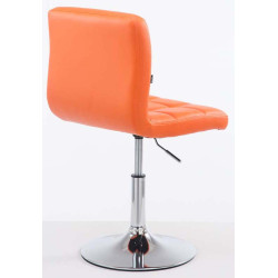 Lot de 2 chaises longues Palma V2 en similicuir orange