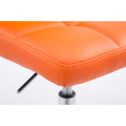 Lot de 2 chaises longues Palma V2 en similicuir orange