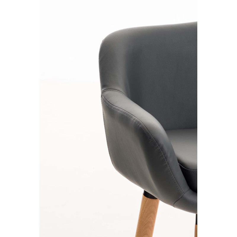 Lot de 2 tabourets de bar Grant simili cuir gris