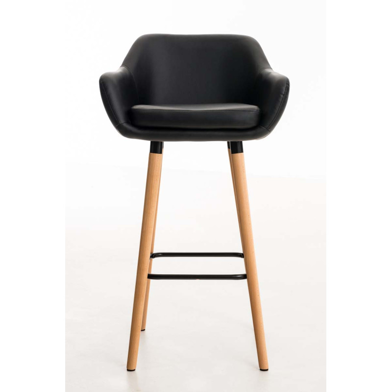 Lot de 2 tabourets de bar Grant simili cuir noir