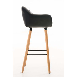 Lot de 2 tabourets de bar Grant simili cuir noir
