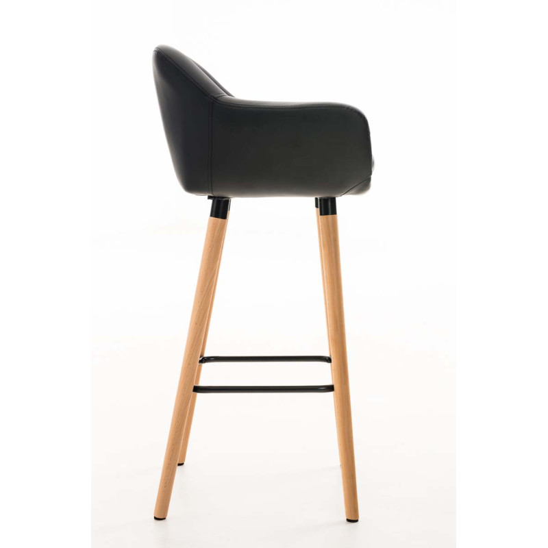Lot de 2 tabourets de bar Grant simili cuir noir