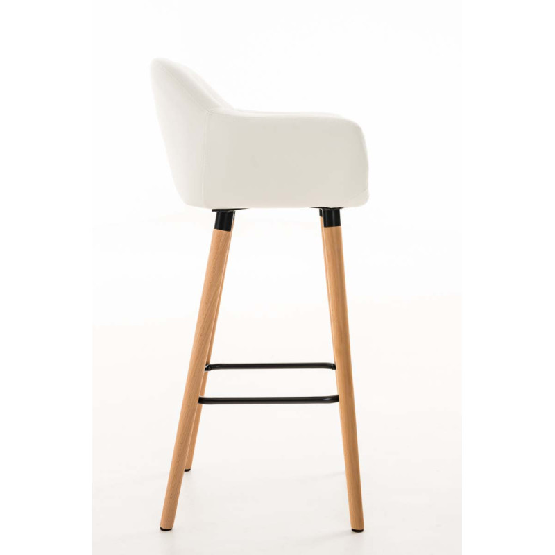 Lot de 2 tabourets de bar Grant simili cuir blanc