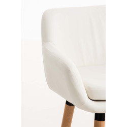 Lot de 2 tabourets de bar Grant simili cuir blanc