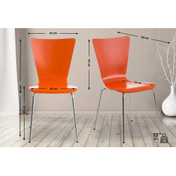 Chaise visiteur orange Aaron