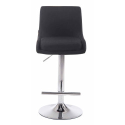 Lot de 2 tabourets de bar Club simili cuir chromé noir