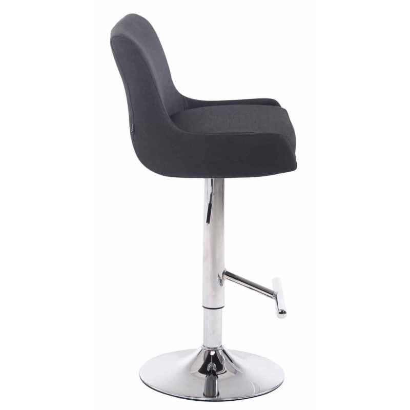 Lot de 2 tabourets de bar Club simili cuir chromé noir