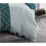 Parure de couette Microfibre ETHNO 220x240cm et 2 taies d'oreillers 63x63cm Bleu Canard