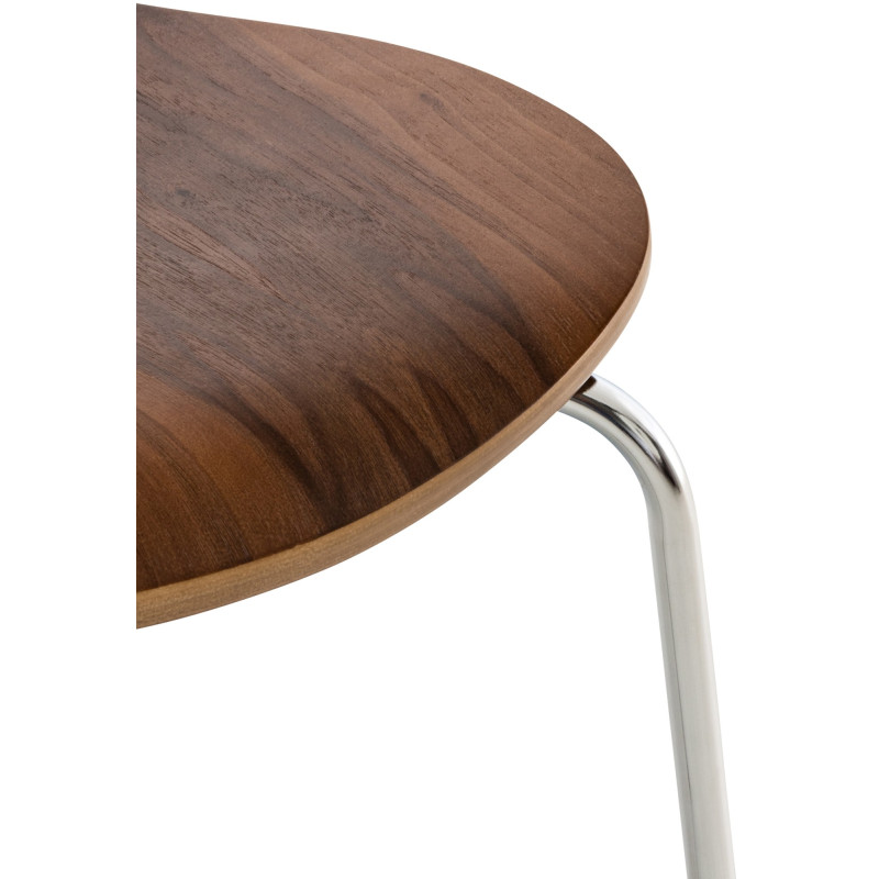 Ensemble de 4 chaises visiteurs Diego en noyer