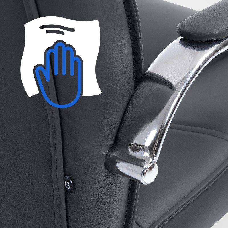 Chaise visiteur Attila noire