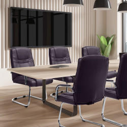 Chaise visiteur Attila marron