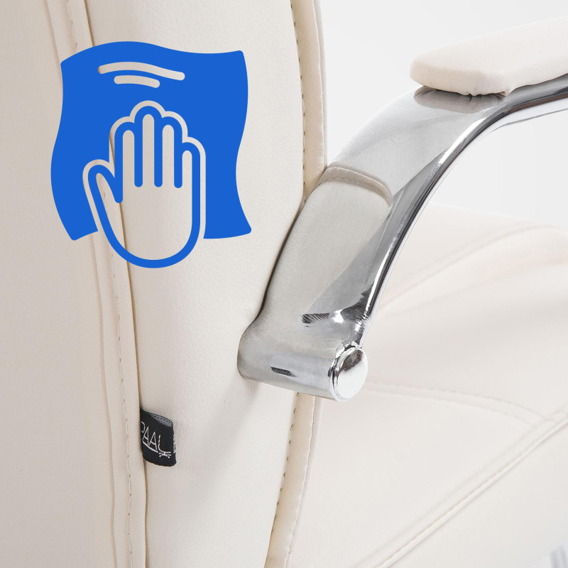 Chaise visiteur Attila crème