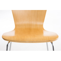 Lot de 2 chaises visiteurs Aaron natura