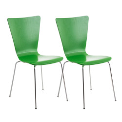 Lot de 2 chaises visiteurs Aaron vert